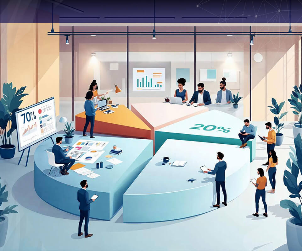 agile methode 70-20-10-Modell